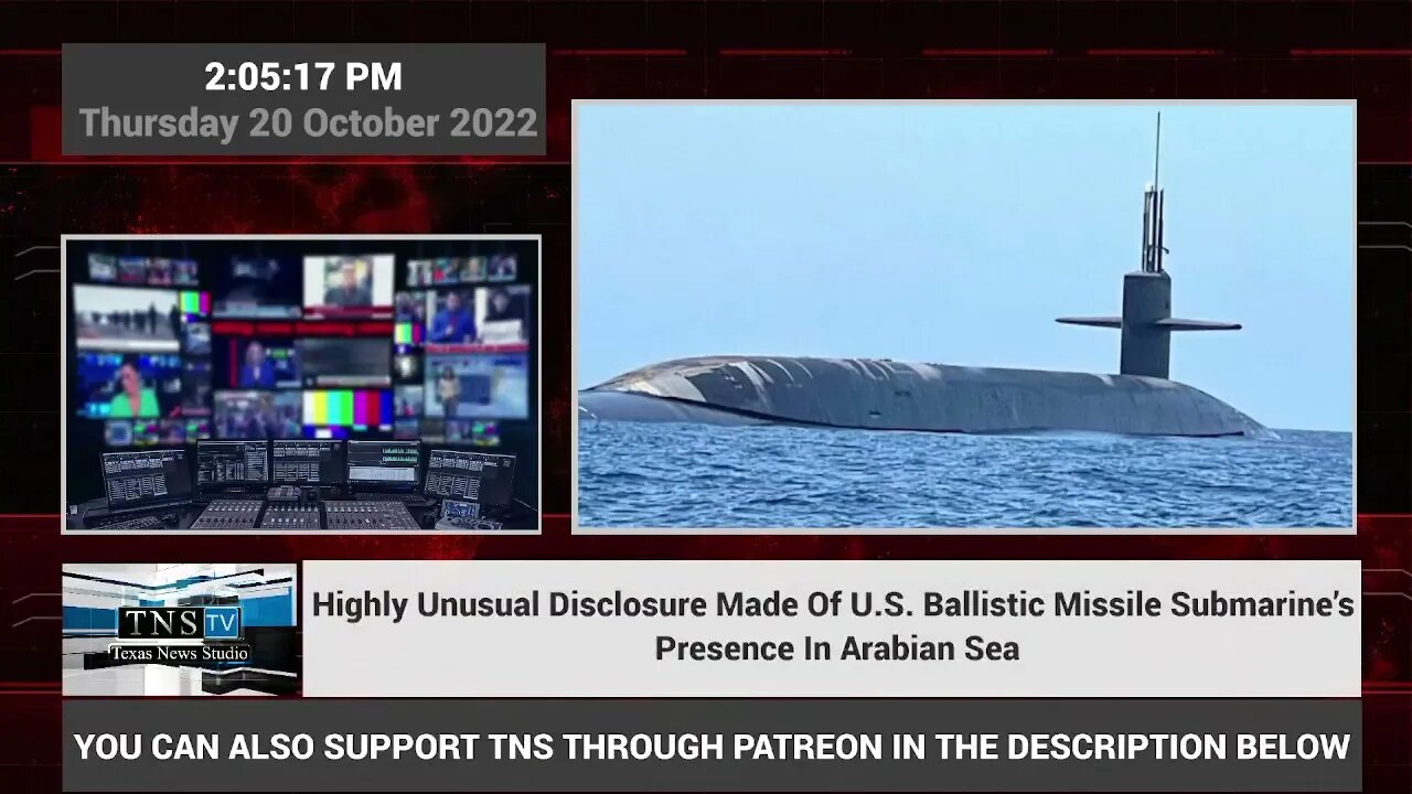 Highly Unusual Disclosure Made Of U.S. Ballistic Missile Submarine’s Presence In Arabian Sea