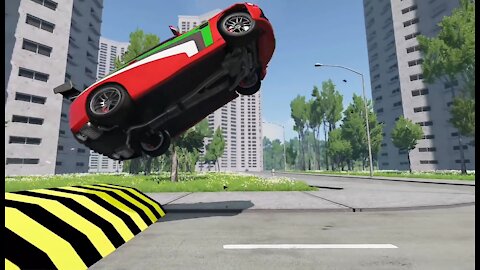 Cars vs Epic Huge Speed Bump