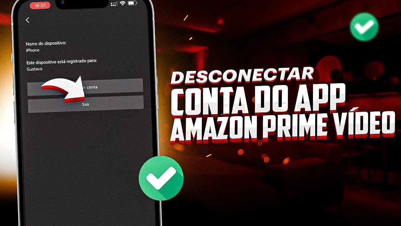 Como DESCONECTAR SUA CONTA do APP AMAZON PRIME VÍDEO