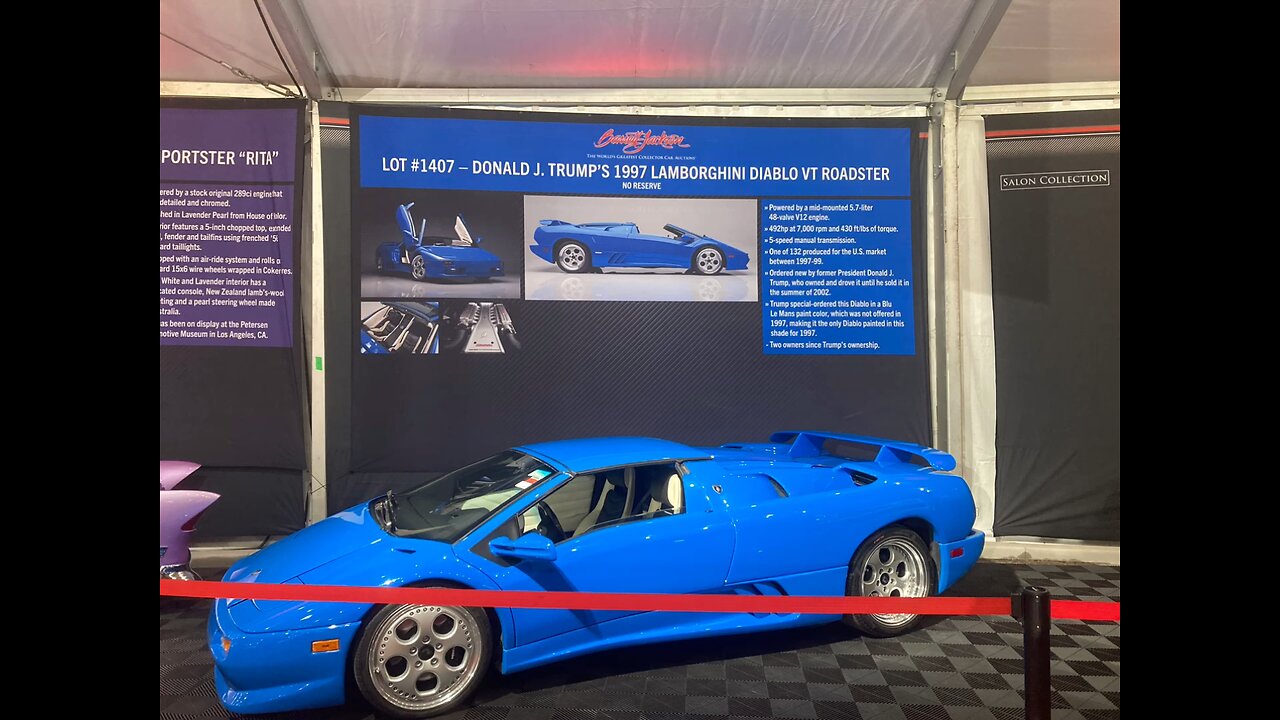 Barrett Jackson Scottsdale Donald Trumps 1997 Lamborghini Diablo