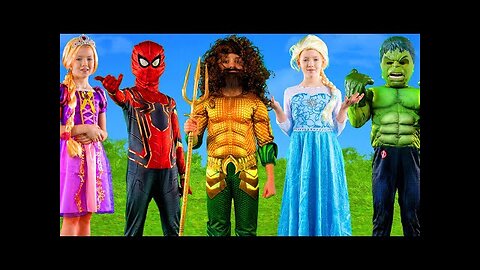 The Kids Play with funny Costumes!