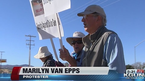 Sonoita residents protest the construction of a Dollar General in their town