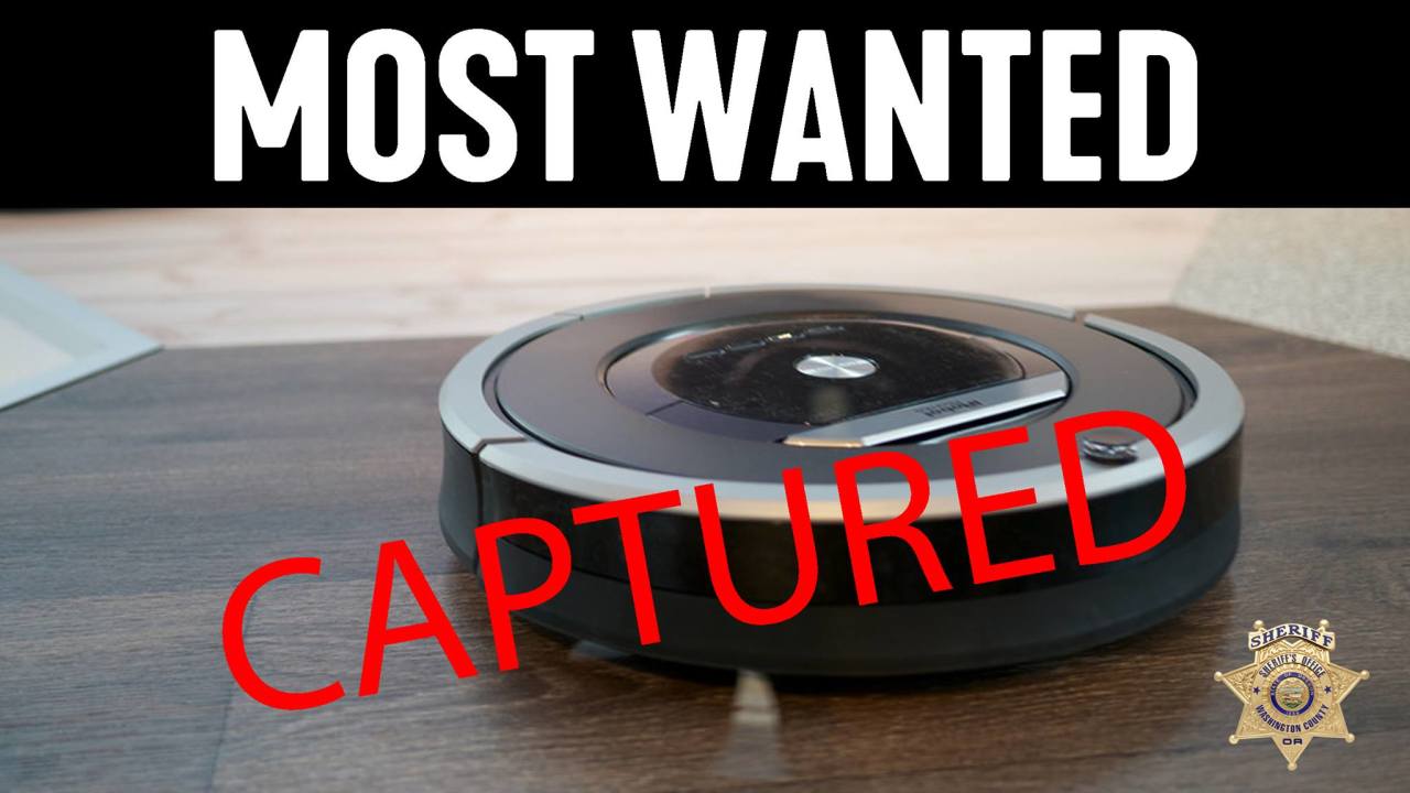 Oregon police officers respond to burglary call with guns drawn only to find a trapped Roomba