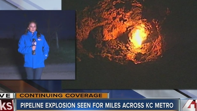 Pipeline explosion seen for miles across KC metro