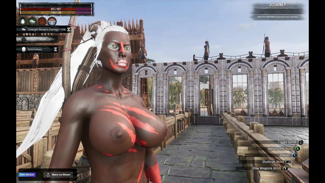 Conan Exiles, purge day, Busty, Boobs, breast expansion, huge boob, big tits, silicone