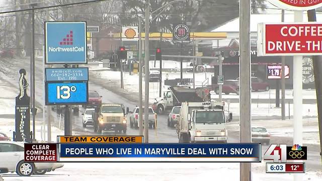 Maryville covered in blanket of snow