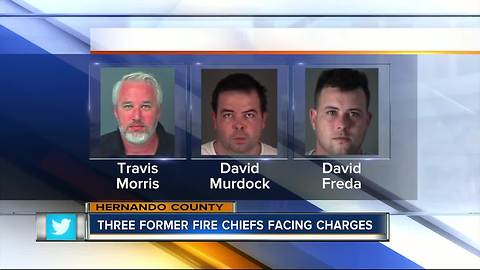 Three former fire chiefs facing charges