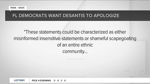 Democrats ask DeSantis to apologize