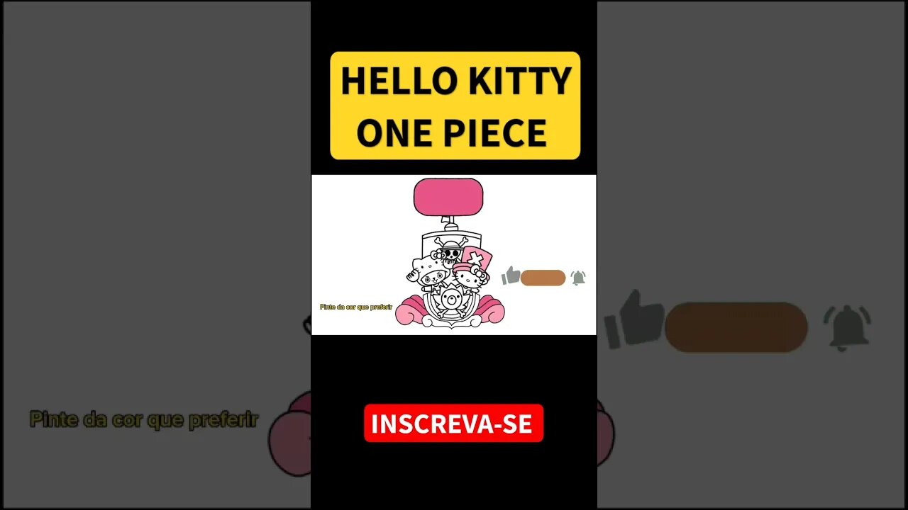 COMO DESENHAR ONE PIECE E HELLO KITTY #shorts #onepiece #hellokitty