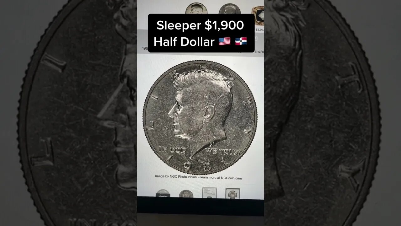 TREASURE IN PLAIN SIGHT!! RARE DOMINICAN $2,000 HALF DOLLAR