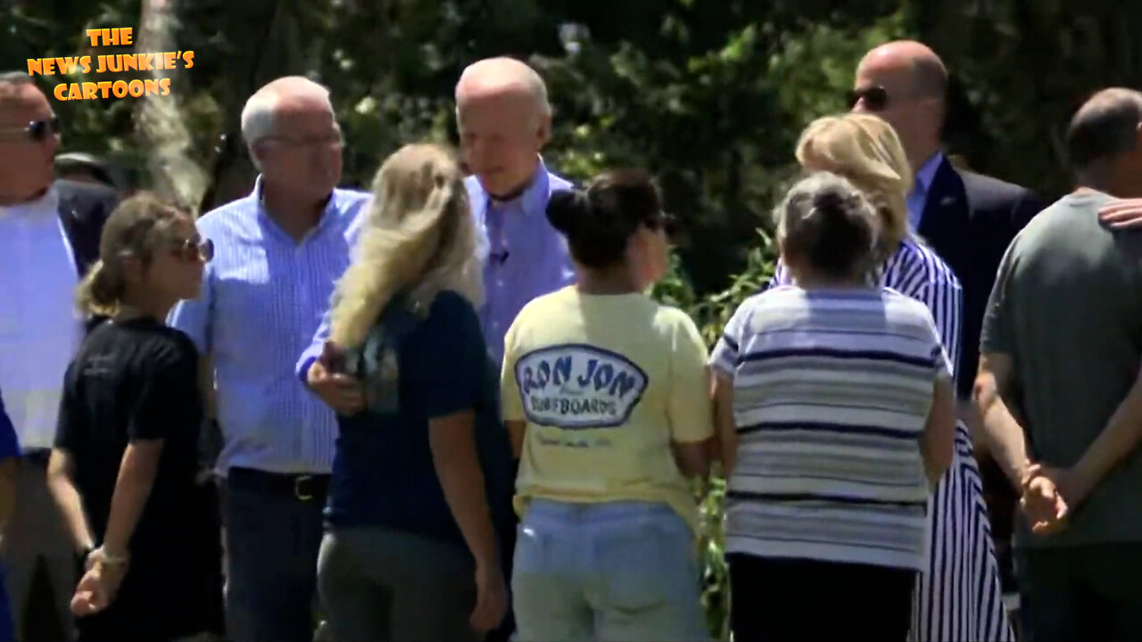 Biden's classic photo op: "The bad news for you is I'm coming back."