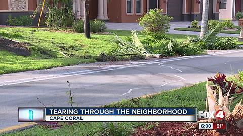 Impaired driver crashes into several pieces of property in Cape Coral