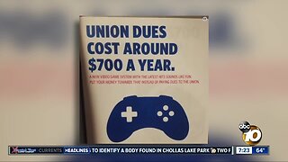 Union workers encouraged to buy video game instead of paying dues?