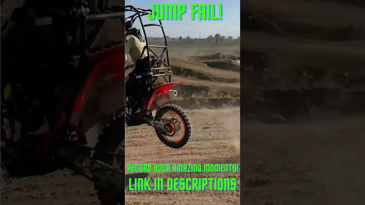 Motorcycle Jump Fail! #Shorts #Motorcycle #Motorcycles #MotorcycleJump #MotorcycleStunts #DirtBikes