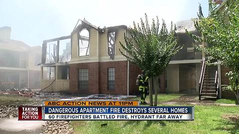 Apartment fire destroys homes