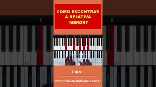 Como encontrar a relativa menor - Aula de Teclado