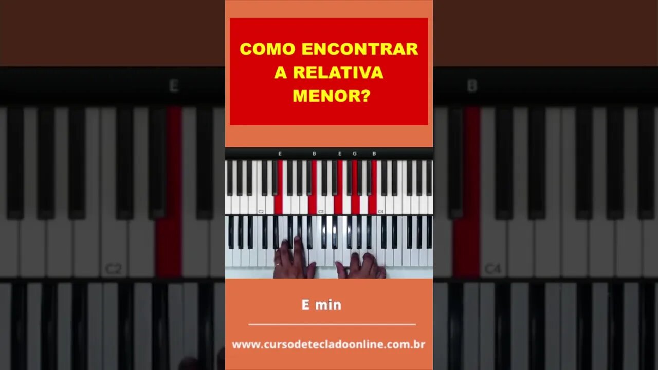 Como encontrar a relativa menor - Aula de Teclado