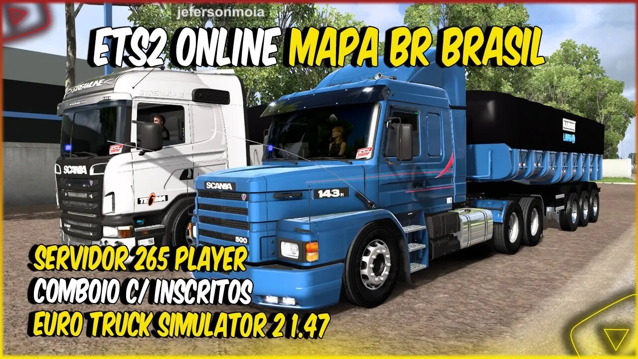 ETS2 1.47 BOTANDO PRESSAO NAS ESTRADAS DE TERRA COMBOIO MAPA BR BRASIL SERVIDOR 256 PLAYERS