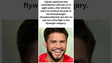 Henry Cejudo has withdrawn from his battle against Marlon Vera. #shorts