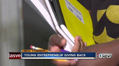 Young entrepreneur giving back