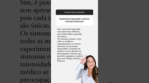 É possível engravidar e não sentir nenhum sintoma?
