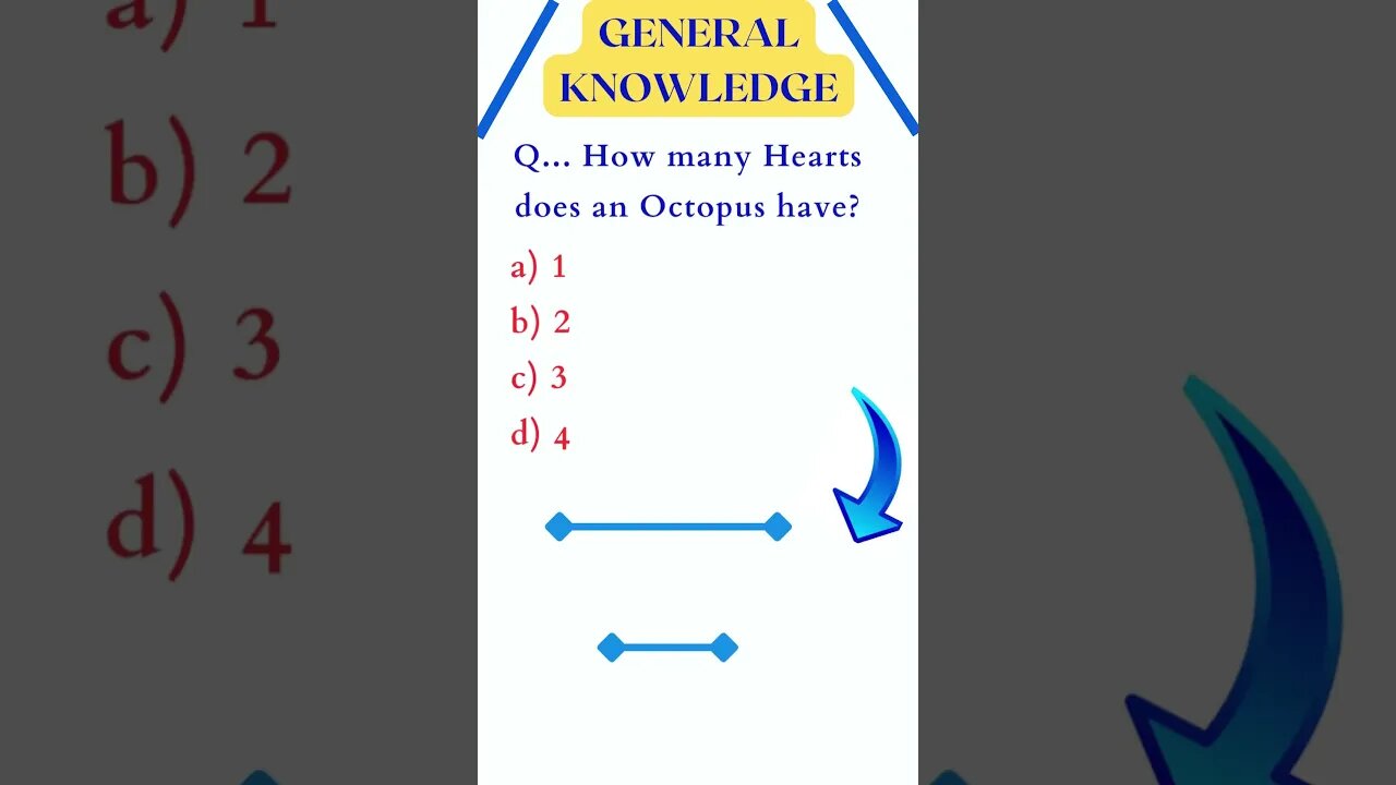 How many hearts does an octopus have #gk #knowledge #shorts