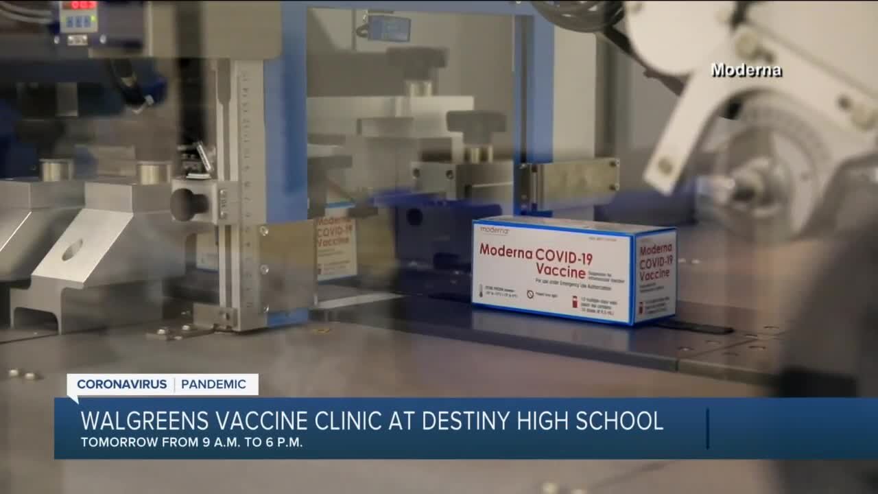 Vaccine clinic at Destiny High School Saturday