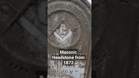 Masonic Headstone From 1872 #masonic #taphophile #Headstone #memorial #Monument #cemetery