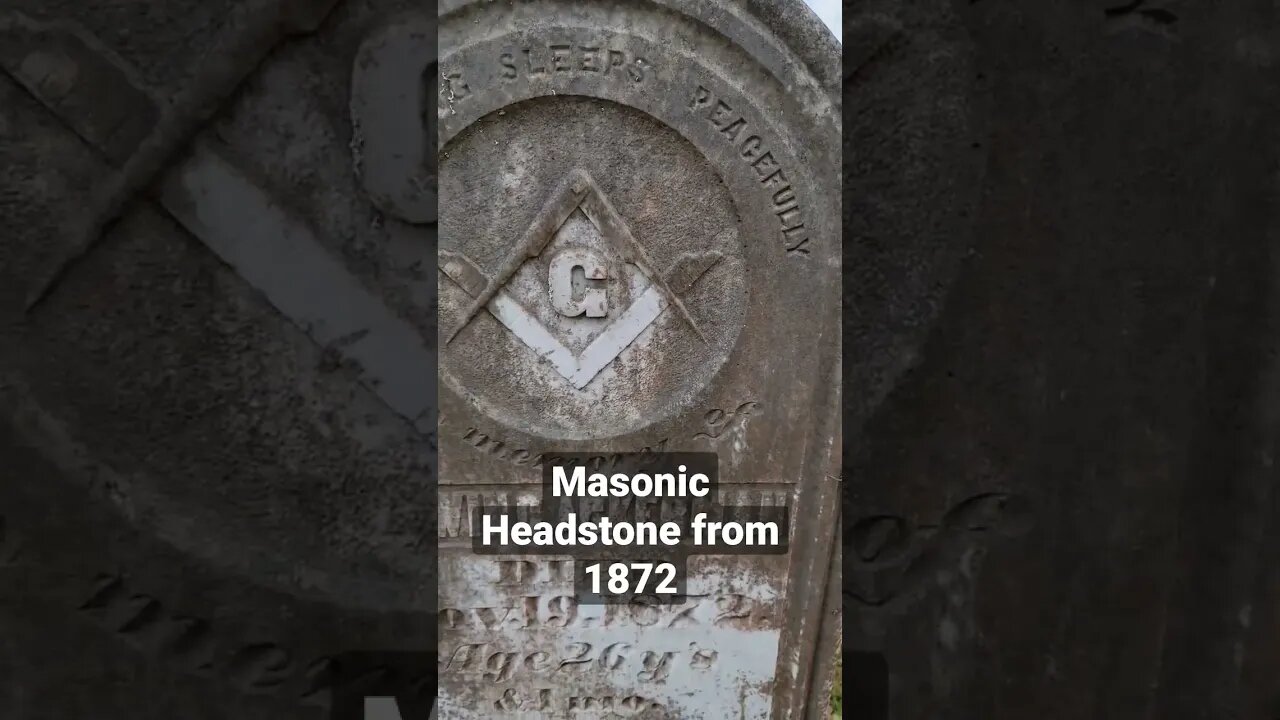 Masonic Headstone From 1872 #masonic #taphophile #Headstone #memorial #Monument #cemetery