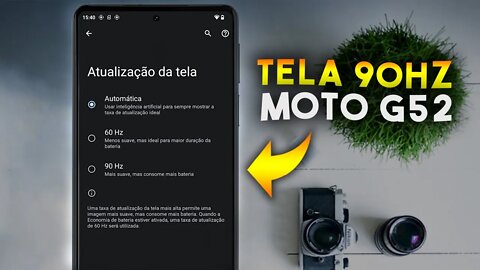 Como ATIVAR TELA DE 90Hz no Moto G52