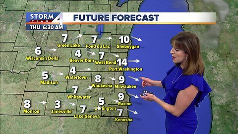 Breezy & cool Wednesday night