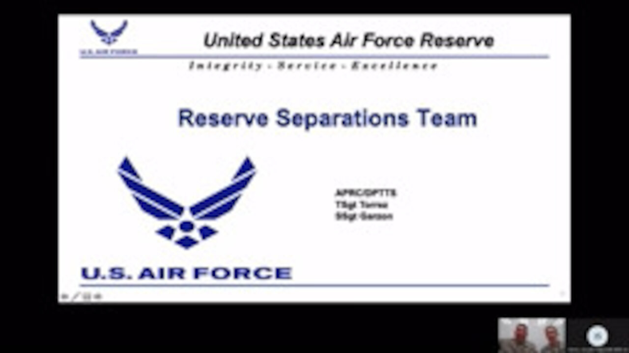 Air Reserve Component Field Orientation Separations Briefing