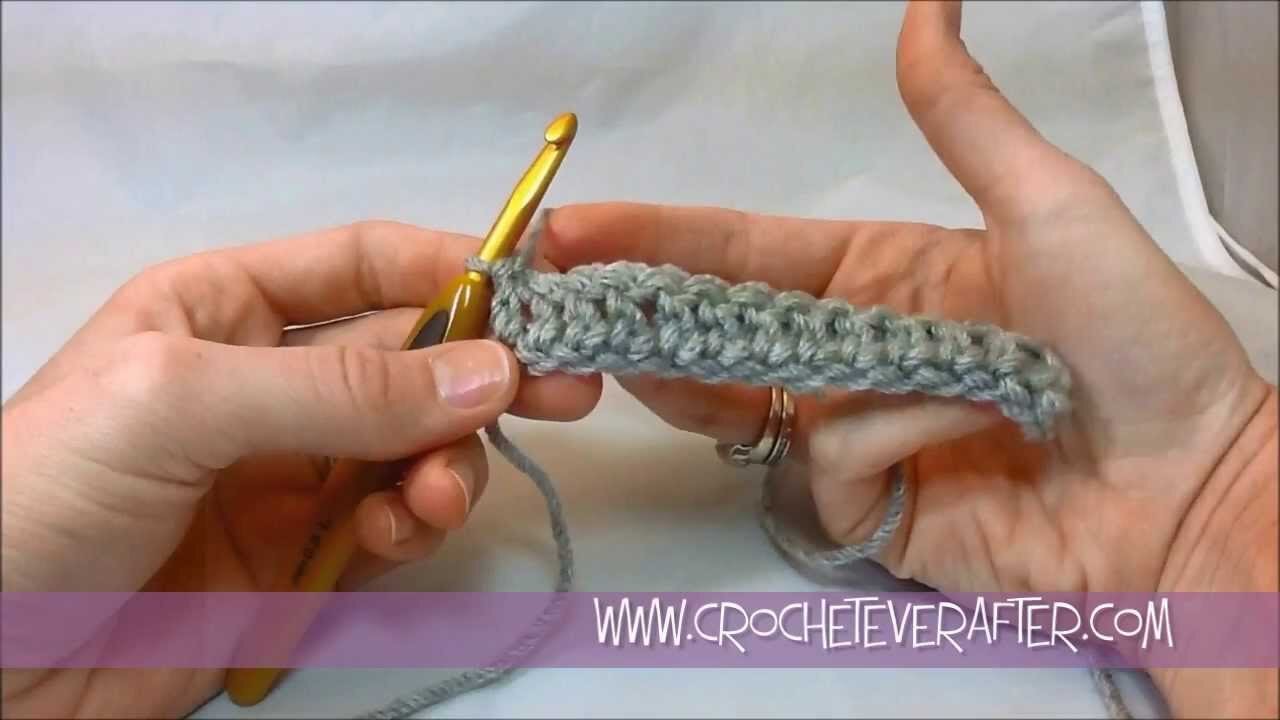 Left Hand Double Crochet Tutorial #3: DC in First Stitch of the Row