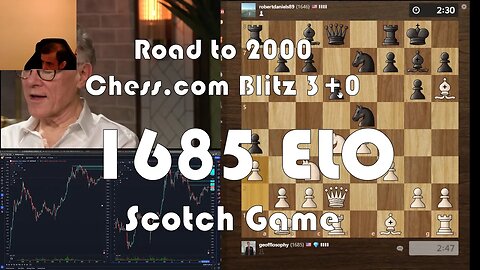 Road to 2000 #142 - 1685 ELO - Chess.com Blitz 3+0 - Scotch Game