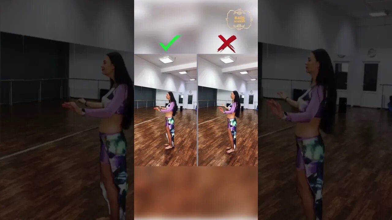 How to do basic Khaleegy movement | Valeriia Bakurova special for Raqs Academy #shortsbellydance