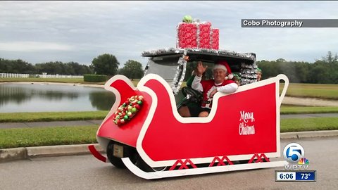 Golf Cart Christmas parade held in Vero Beach