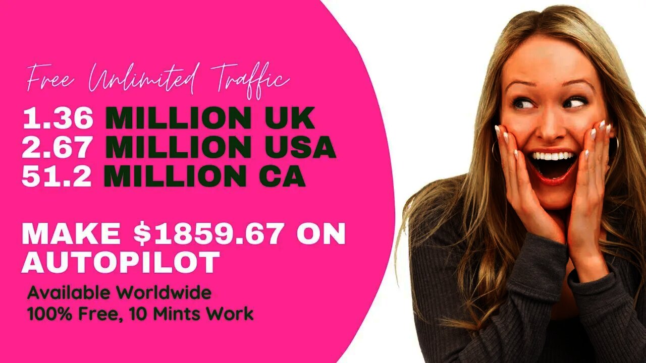 UNLIMITED US, UK, CANADA! TRAFFIC! Make $1859.67 Per Day On Autopilot, Warrior Plus