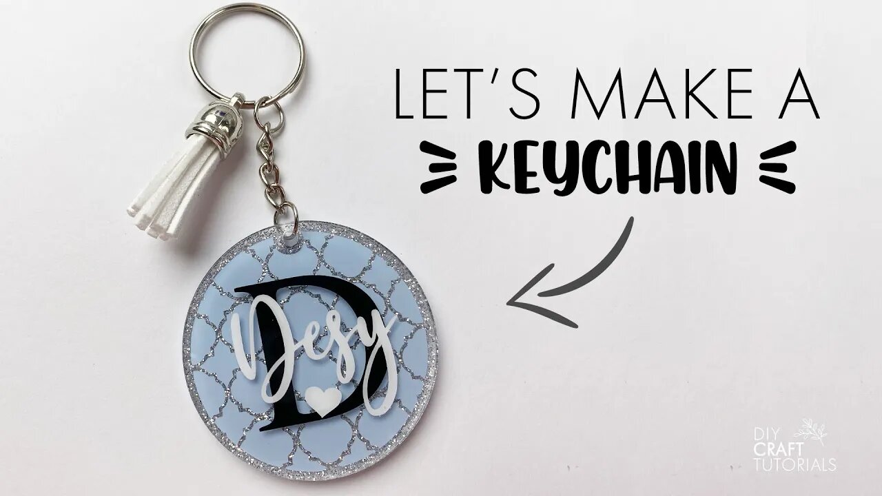 LET'S MAKE A KEYCHAIN! Acrylic Keychain with Vinyl and Epoxy Resin