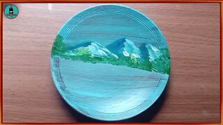 Beautiful Lake Scenery Painting Acrylic Paints Arts Time 4