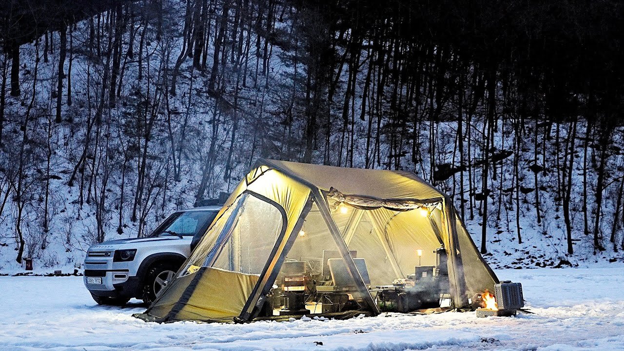 -15℃ Snowy Mountain Winter Camping