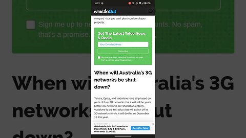 Australia 3g shutdown