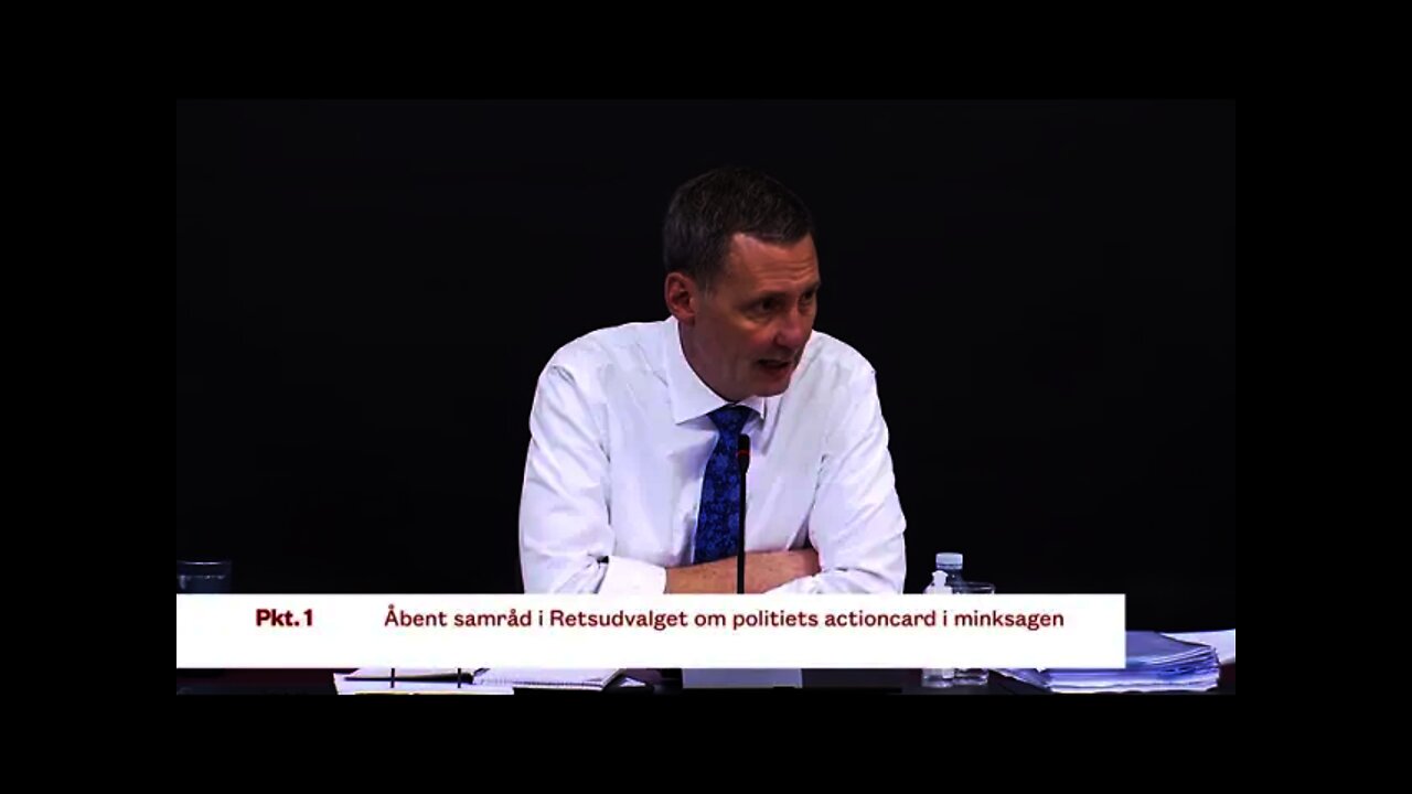 Samråd om Nick Hækkerup og politiets ulovlige actioncards i den kriminelle nedslagtning af mink.