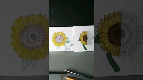 DRAWING SUNFLOWERS WITH MY DAD!!! 🌻 ☀️ THEY TURN OUT AWESOME 😎 #art #drawing #shorts #sunflower
