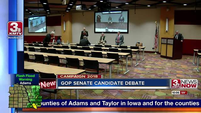 GOP Senate candidates debate without Sen. Fischer in attendance