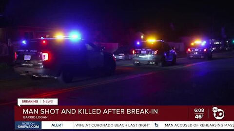 Man shot, killed after reported break-in