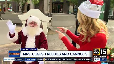 Meet Mrs. Claus, get freebies and eat cannolis!