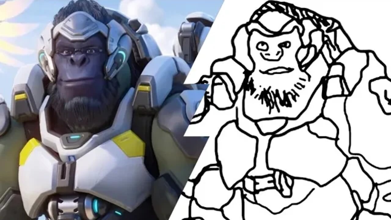 How to Draw Overwatch 2 Gorilla Watson in 1 Minute?