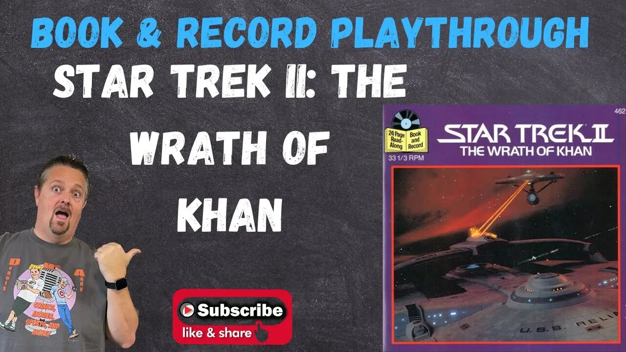 Playthrough of the Vintage Star Trek II: The Wrath of Khan Book and Record Set 1982 #462 Buena Vista