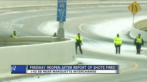 I-43 southbound back open after reports of gunfire