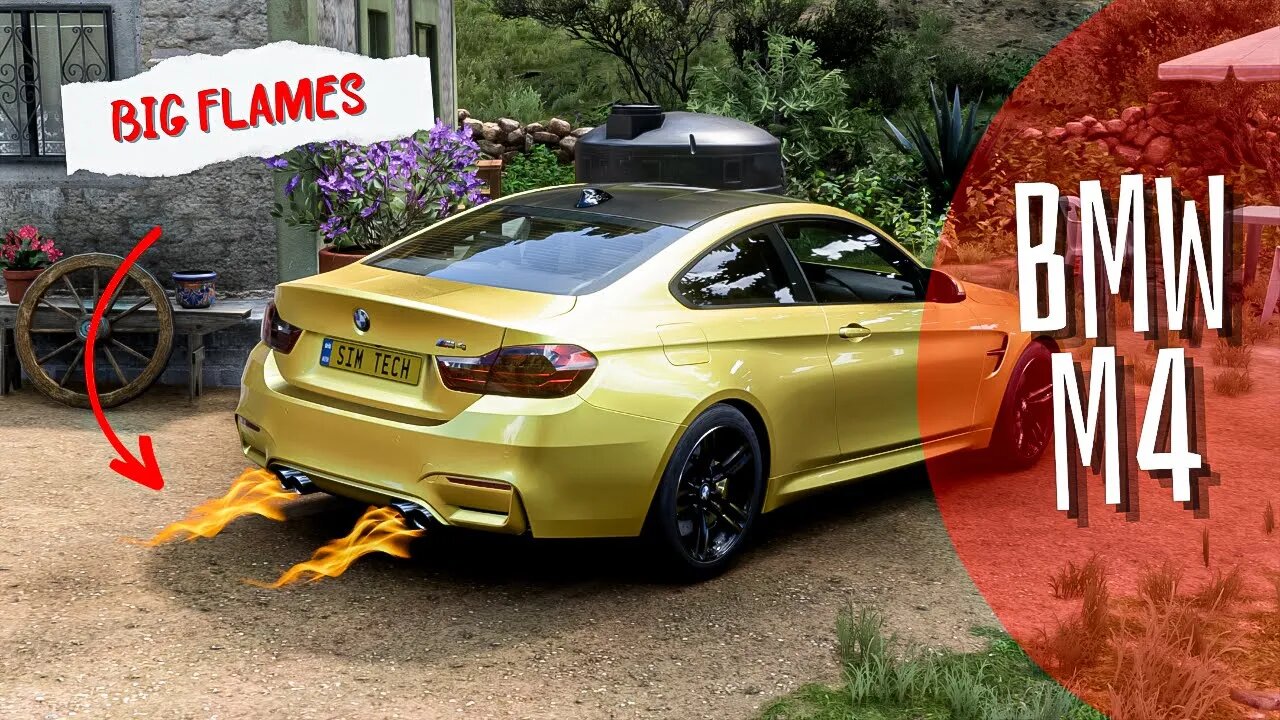 BMW M4 throwing big flames // Forza Horizon 5 Gameplay "4K"